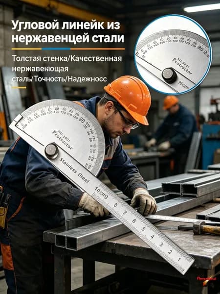 Угловая линейка из нержавеющей стали, подходящая для деревообработки