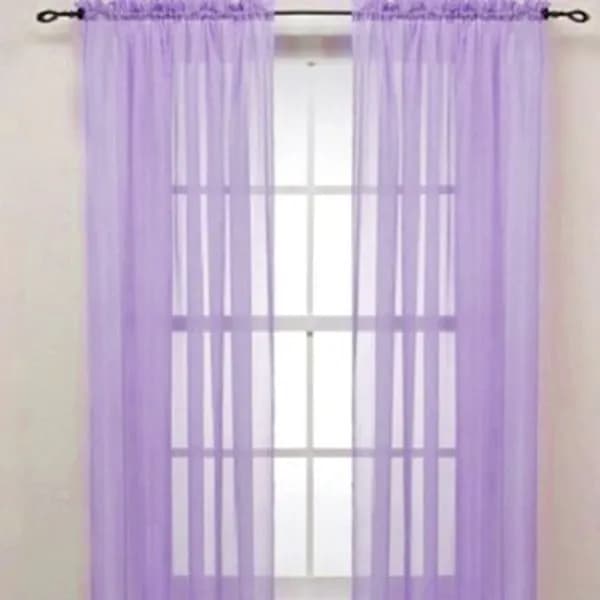 Тюль 100x200 см 1 шт фиолетовый