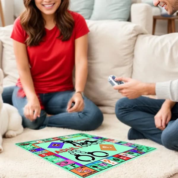 Настольная игра для пар взрослых с цветными картами и игровой фишками