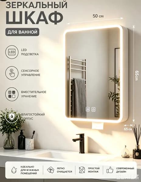 Тумба для ванной,, 50х11х65 см