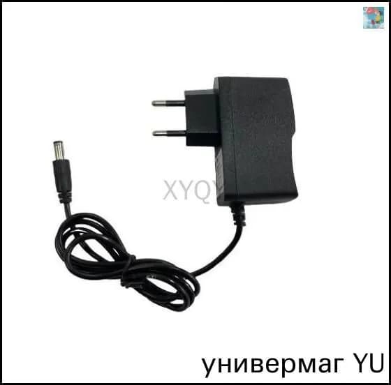 Блок питания (сетевой) для гитарных педалей эффектов 9V/1A (минус в центре) 5.5х2.1 мм
