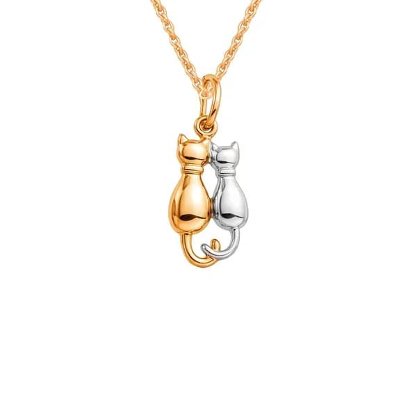 Подвеска на шею Кошка из красного золота 585 пробы 585GOLD