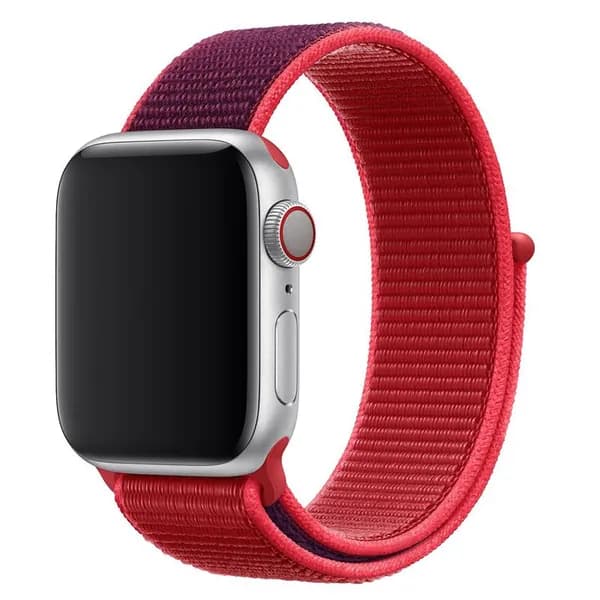 Нейлоновый ремешок для Apple Watch series 1-9 SE, SE 2, 1 и 2 Ultra, 42-44-45-49 mm / Эластичный тканевый браслет на липучке