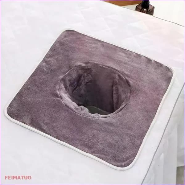 1 кусок 35*35 см полотенце с отверстием для косметического ложа