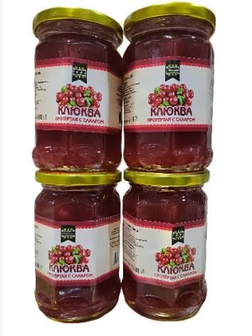Клюква протёртая с сахаром ПАН Консервычъ 350 г - 4 шт.