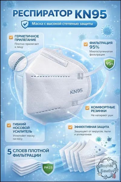 Спектр Респиратор профессиональный, FFP2, размер 8 (M), 10 шт.