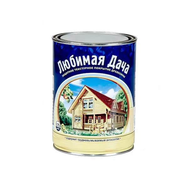 Любимая Дача Защитная лазурь, Алкидная, Полуматовое покрытие, 0.75 л, белый
