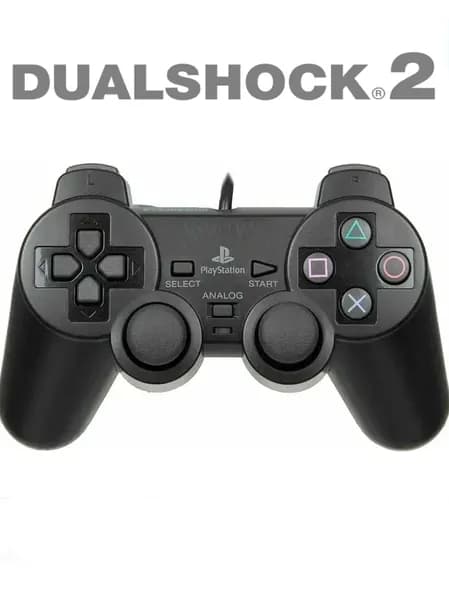 Геймпад джойстик Dualshock 2, для PS2, PS1, черный