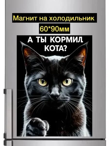 Магнит на холодильник А ты кормил кота?