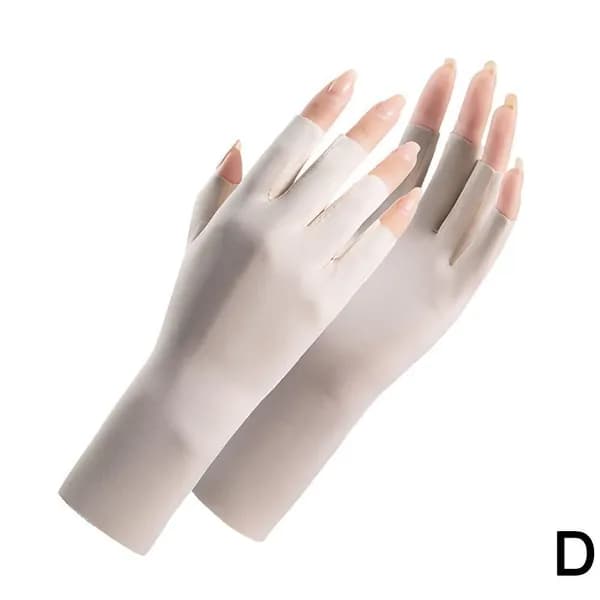 Новые женские эластичные перчатки Ice Silk с защитой от ультрафиолета и защитой от солнца