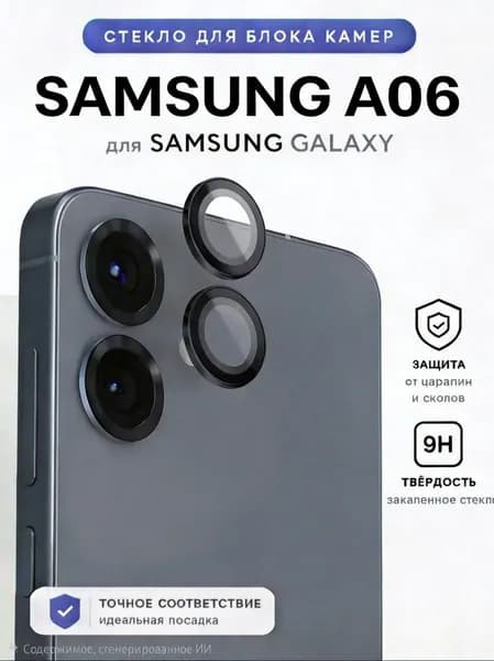 Защитные линзы на камеру Samsung a06