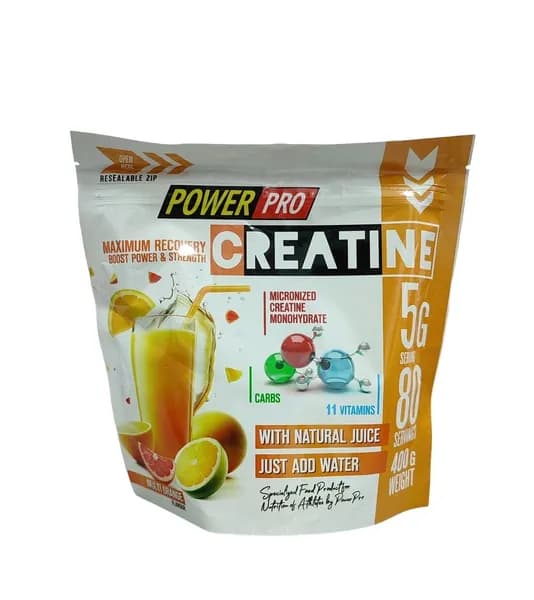 Креатин моногидрат POWER PRO, 400 гр. вкус: Мульти оранж