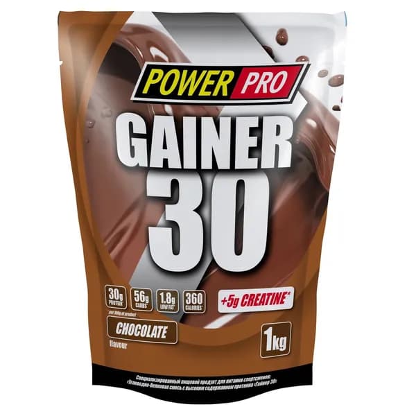 Gainer 30 1000 гр (Power Pro). Вкус: Шоколад