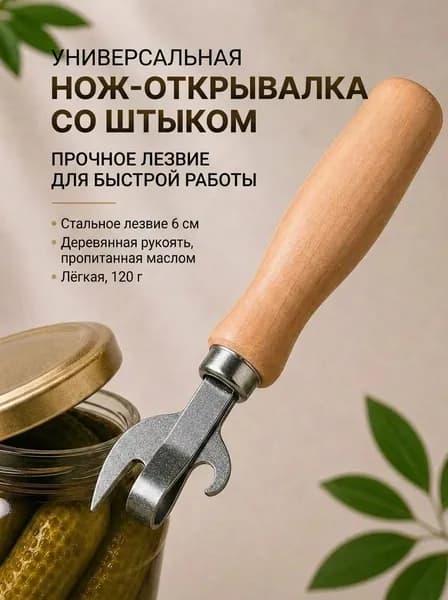 Открывалка Штык с деревянной ручкой
