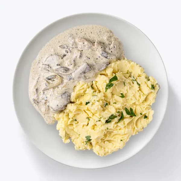 Бефстроганов из курицы с картофельным пюре 250 г, Донгри