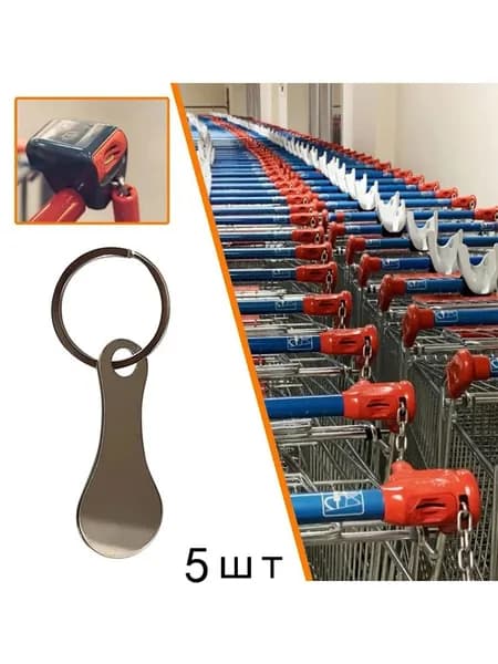 Съемная корзина для покупок, практичный металлический брелок для ключей