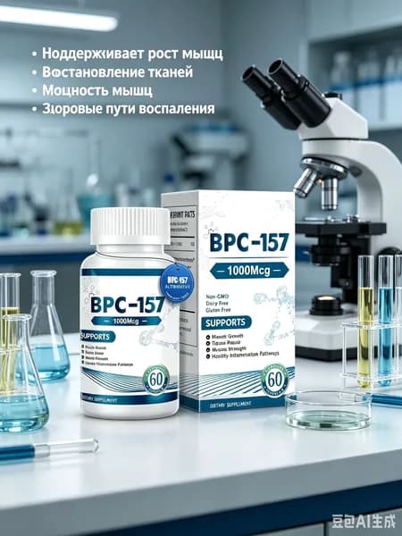 Капсулы с пептидом BPC-157, новым защитным соединением без ГМО, безглютеновой добавкой для восстановления мышц и тренировок, 60 капсул