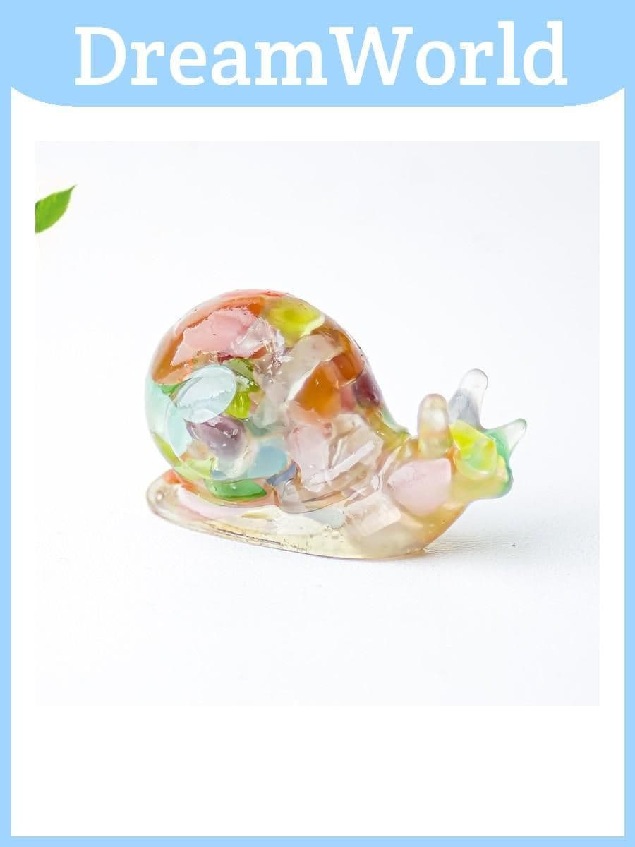 resin art фигурка улитки с водным кристаллом для стола и украшения style w
