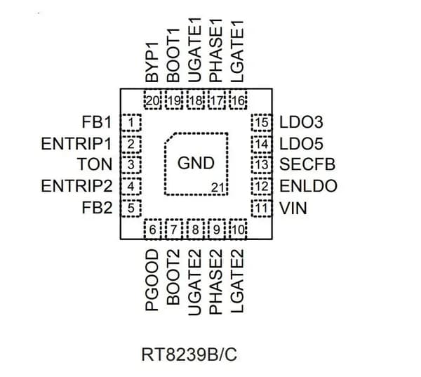 Микросхема RT8239BGQW JC