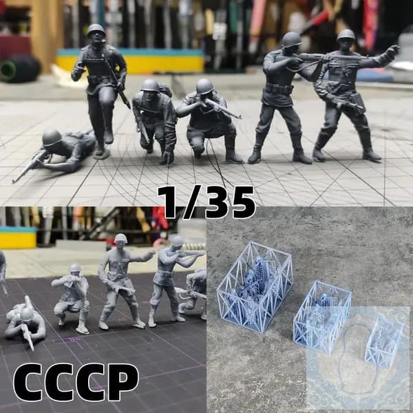 3Dпечать, фигурки солдат из смолы, модельнаборы советских или российских солдат, масштаб 135, неокрашенные, требуют самостоятельной сборки