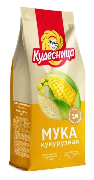 Мука кукурузная 500 г, Кудесница