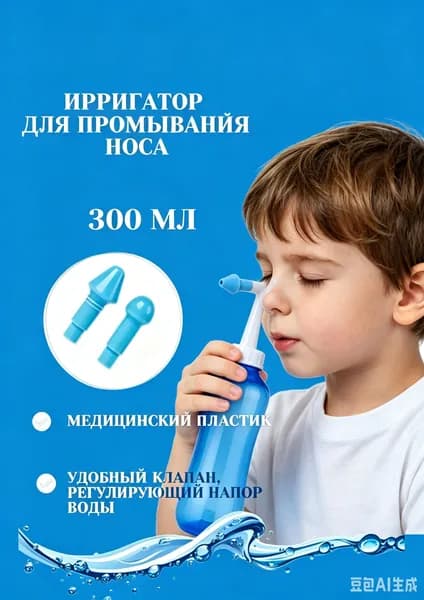 Детский ирригатор для носа с распылителем воды 1 штука