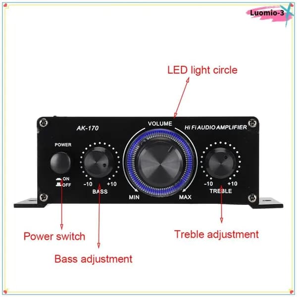 Мини усилитель мощности 20W+20W, высокое качество звука, для аудиосистем