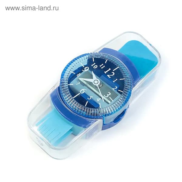 Точилка с контейнером Часы , с ластиком и щеткой, МИКС