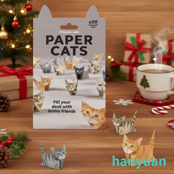 DIY-набор для складывания 3D-кошек из картона