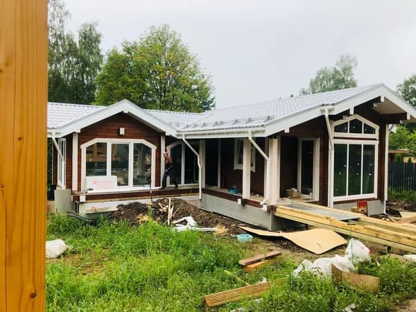 Проект бани из бруса БЯ-20, 10х11,5м, 80 м2, домокомплект