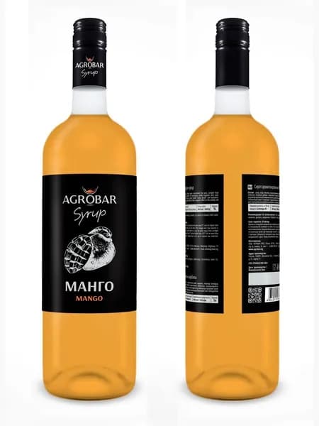 Сироп AGROBAR Манго для коктейлей и лимонадов, 1 л