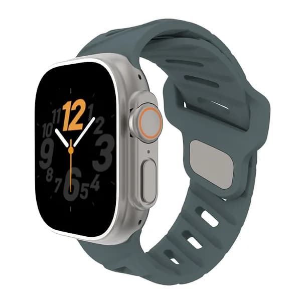 Силиконовый ремешок с косым отверстием для Apple Watch 49/45/44/42 мм, спортивный браслет для Iwatch Series Ultra 2 9 8 7 6 5 4 SE 3
