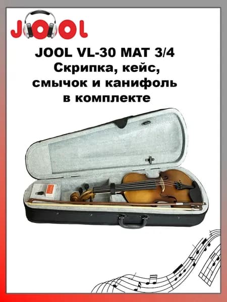 JOOL VL-30 MAT 3/4 - Скрипка с кейсом и смычком в комплекте