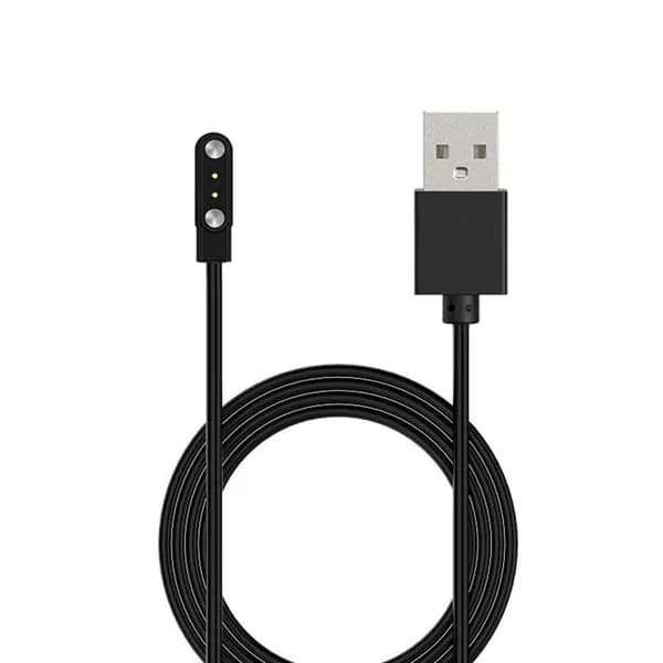 2-контактный сильный магнитный зарядный кабель, USB-шнур для зарядки, черный, белый цвет, универсальный для умных часов
