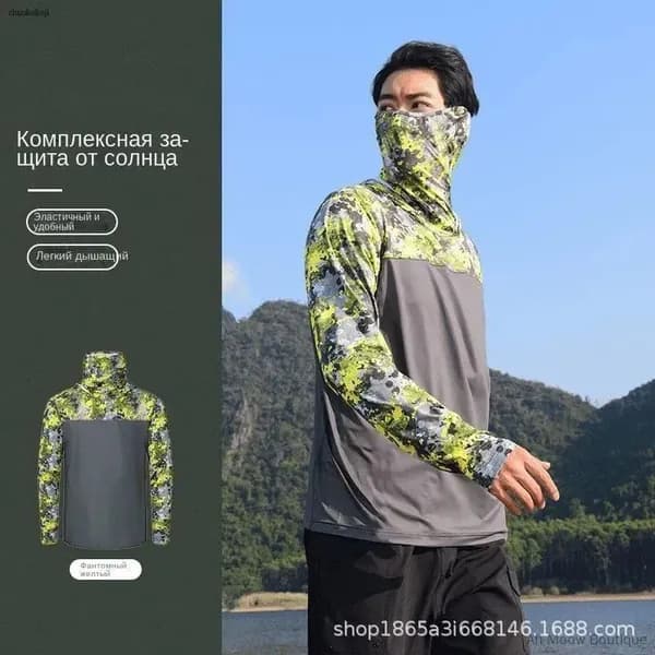 Летняя рыболовная футболка, длинные рукава
