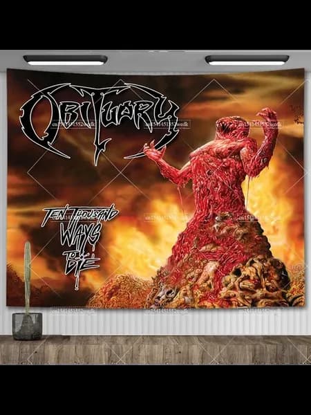 Гобелен Obituary Slowly We Rot, 95x73cm, AGT5016