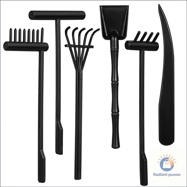 Миниатюрные Грабли, 6 Штук, Из Пластика, Для Дзэн Декора