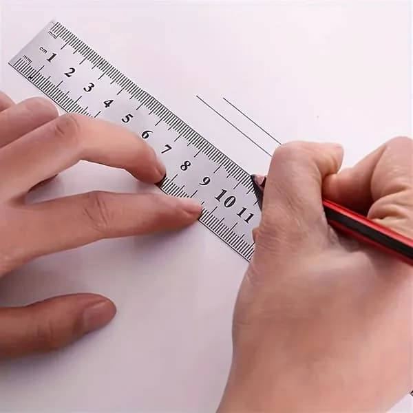 Двусторонняя линейка из нержавеющей стали