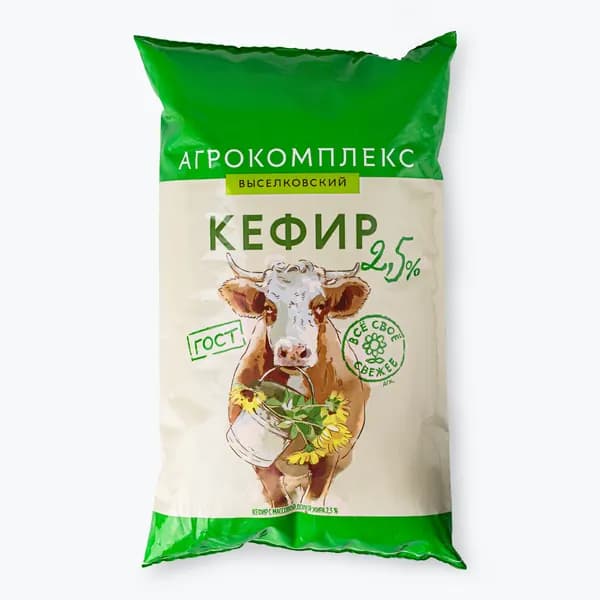 Кефир 2,5%, 0,9 л, Агрокомплекс