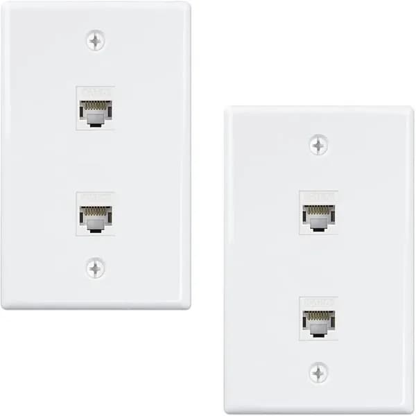 Настенная панель Ethernet с портами, 2 шт., розетка Cat6 мама-мама RJ45, MyPads