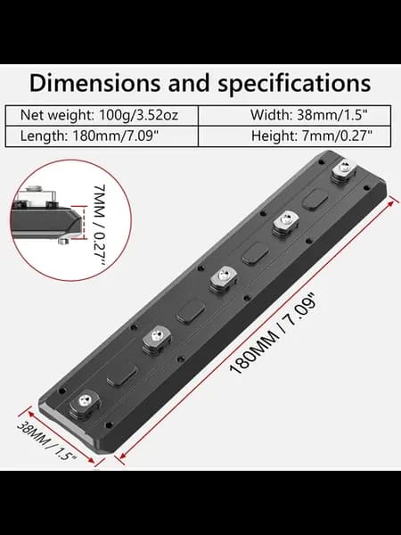 ML80 ML180 ML240 M-LOK Arca Rail 180mm