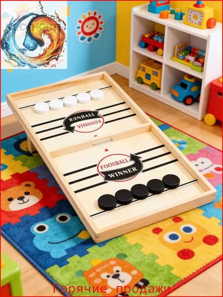 Настольная игра с шашками Foosball Winner, slingpuck, слингпак, настольный хоккей, вышибашки, для вхрослыхи детей