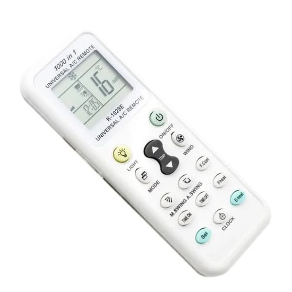 Пульт K-1028E Универсальный Для Кондиционеров с LCD-Дисплеем Низкое Энергопотребление Совместим с Большинством Моделей (Черный)
