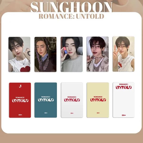 Карточки Enhypen ROMANCE UNTOLD K-pop карточки коллекционные кпоп карты 5.4*8.6cm 5 шт