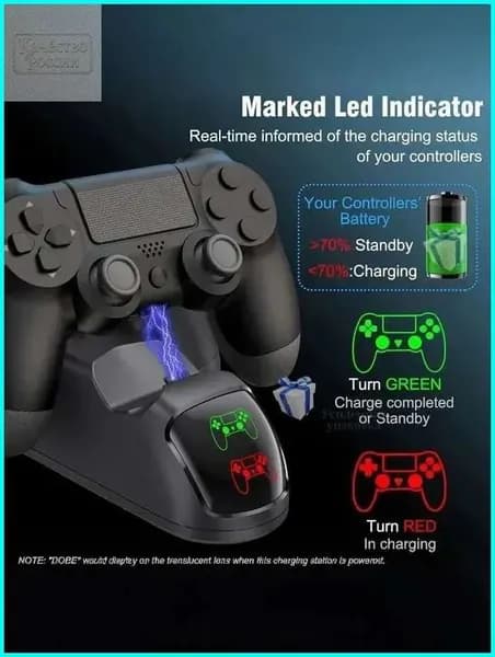 Док-станция для зарядки 2 геймпадов PS4 (Pro/Slim) беспроводное зарядное устройство для контроллеров DualShock 4