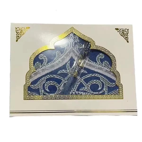 Коврик для намаза с бусами, Синий