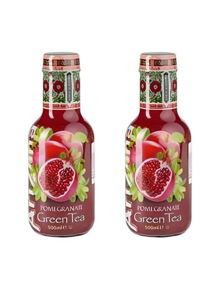 Холодный чай Arizona Гранат зеленый со вкусом граната, 500мл. Упаковка 2 шт.
