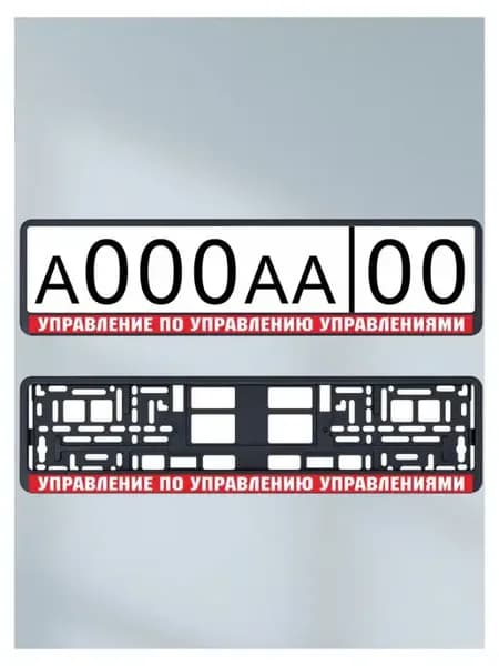 Наклейка "Управление" (4 шт) под номер, на рамку