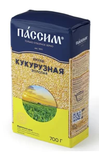 Пассим Кукурузная крупа Золотая, 700г