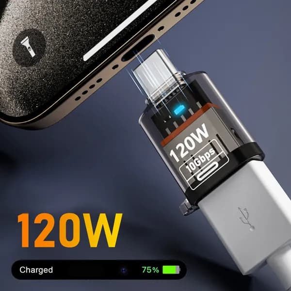Type-C к USB со светлым и прозрачным корпусом